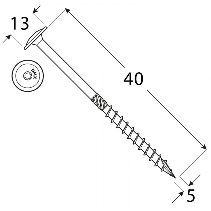 copy of CT - Holzbauschraube mit Tellerkopf 6mm (Päckchen) DMX - 10