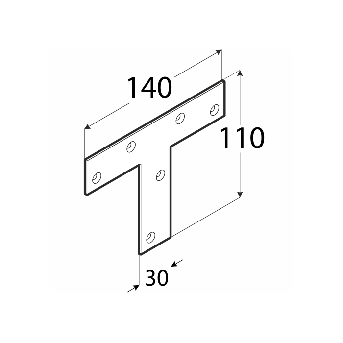 copy of Łącznik do drewna typu "T" - KT - złoty DMX - 3