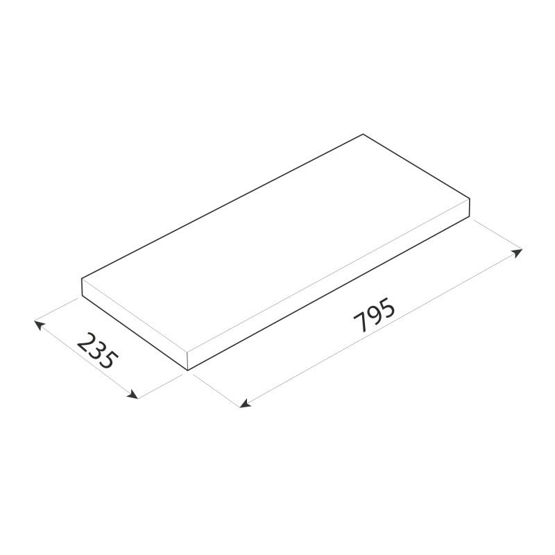 Regalbrett, Wandregal, Regalsysteme, Regalboden, Regale - FS 795x235 Velano - 34