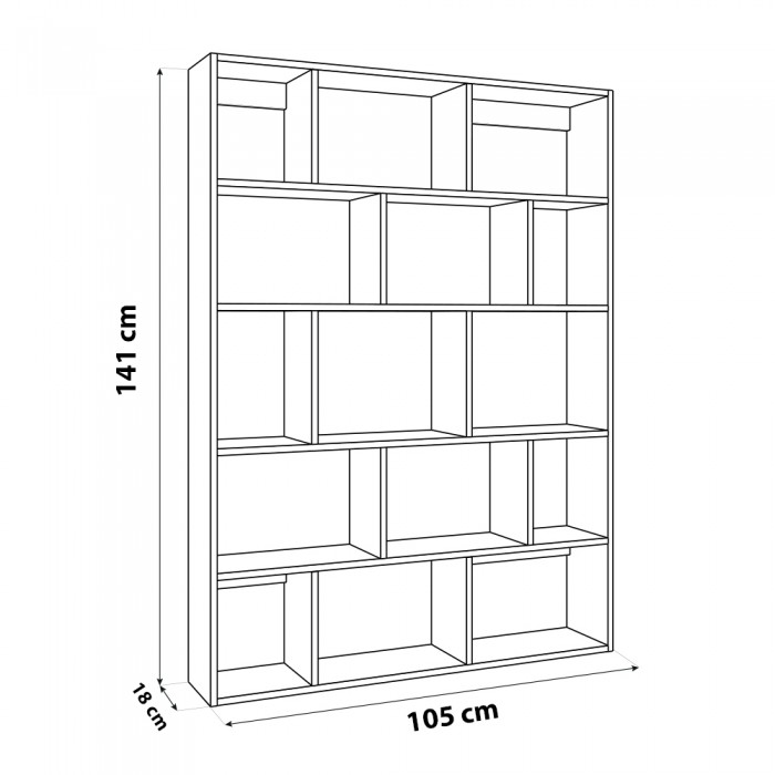 copy of Regał wiszący modułowy na książki - FTS 1 Domax Home - 14