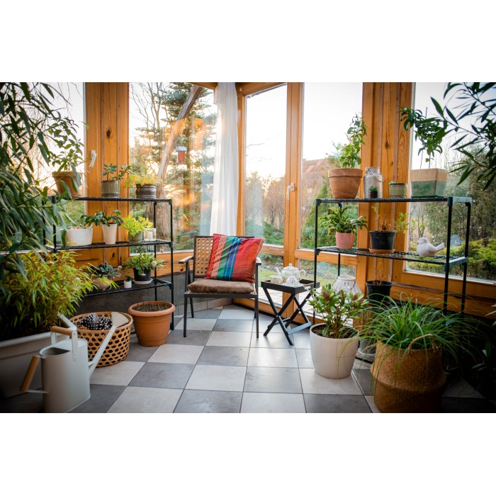 copy of Foliengewächshaus Treibhaus Pflanzenhaus - mit 3 Gitterböden 70x50x158 GRINDI IN THE GARDEN - 3