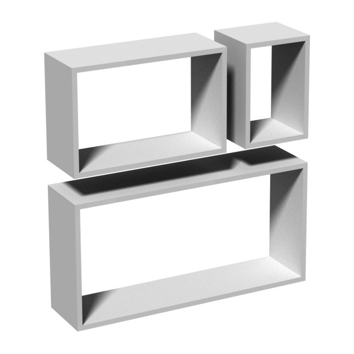 Wand-Regal-Set, Modulfächer, Regalsysteme, Hängeregale - FRS 600/380/170 Velano - 2