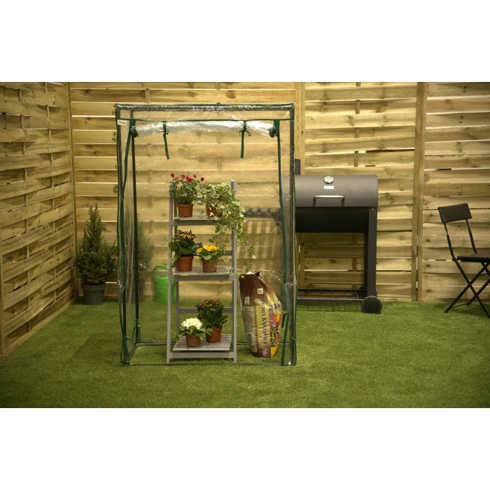 Tomaten Foliengewächshaus Treibhaus Pflanzenhaus - 50x100x150 - Transparent Grindi - 2