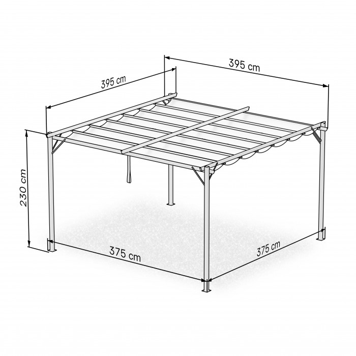 copy of Pergola tarasowa aluminiowa 4x3m GRINDI IN THE GARDEN - 4
