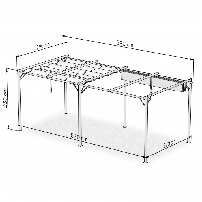copy of Pergola tarasowa aluminiowa 4x3m GRINDI IN THE GARDEN - 3