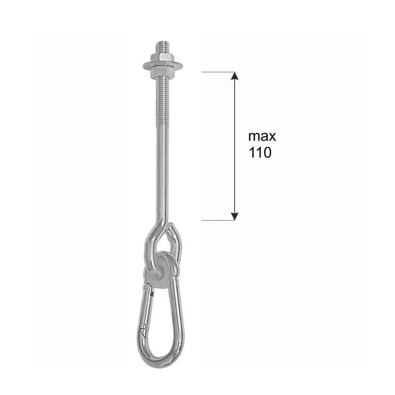 Schaukelhaken Schaukelschelle Karabinerhaken - MHA Typ A DMX - 2