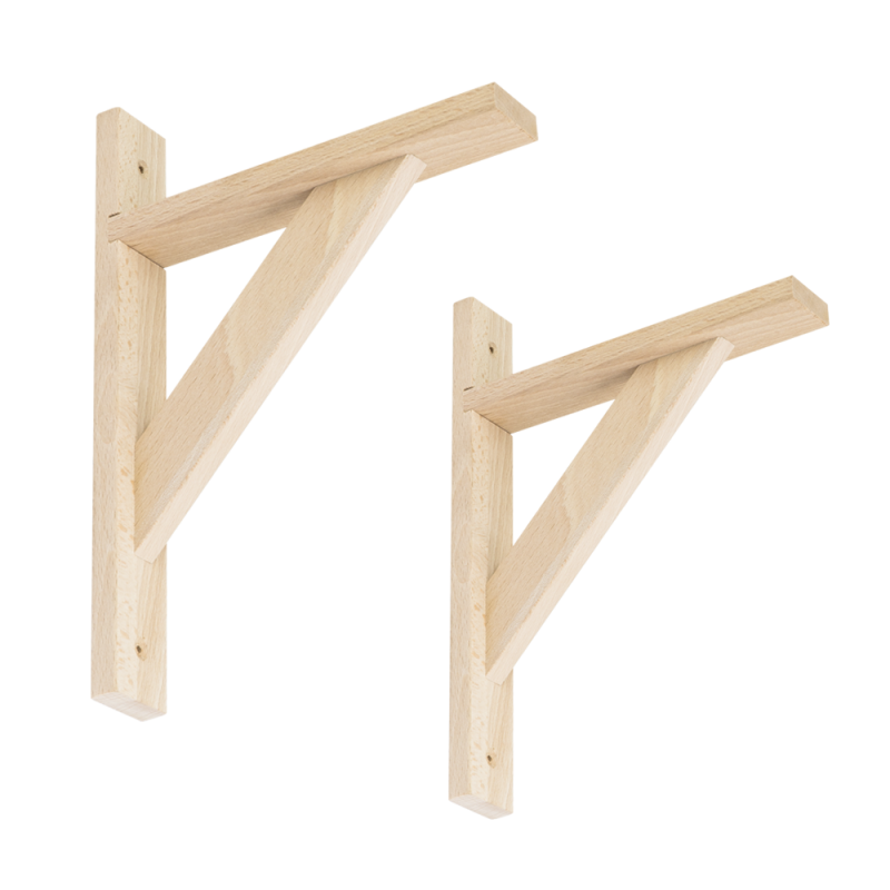 2x Konsole, Regalhalter, Regalkonsole, Regalsystem, Wandkonsole - WDW BUCHE Velano - 1