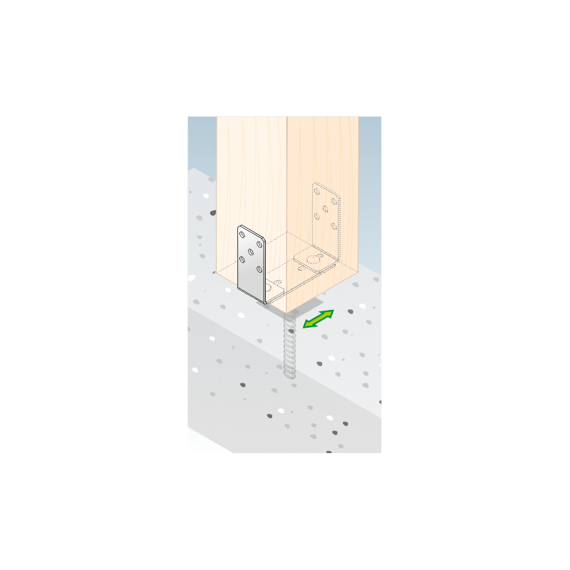 Stützenfuß Pfostenträger – breitenverstellbar – PSRU 60-200x136x4,0 GRUNDLINE - 2