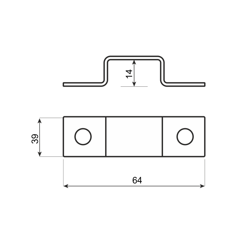 Bolzen Bolzenriegel Halter - Zink galvanisiert gelb - SP DMX - 2