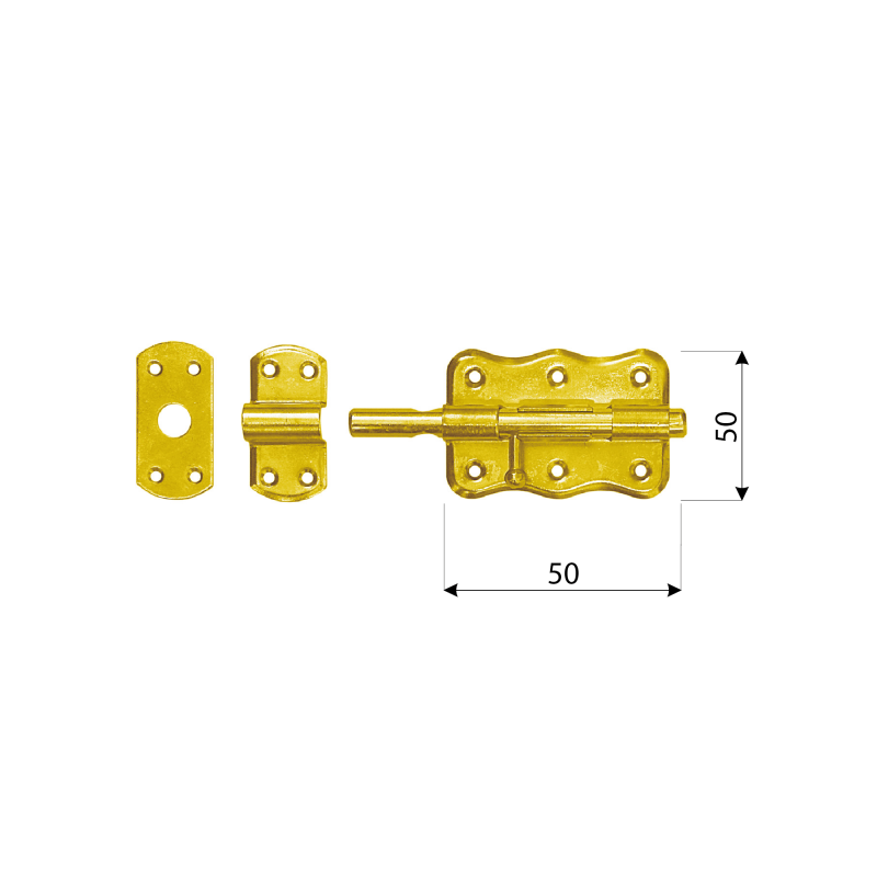 Riegel Bolzenriegel Schlossriegel mit Schlaufe Schubriegel - WRO DMX - 2