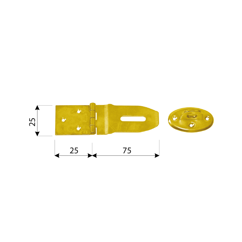 Sicherheitsüberfalle mit Öse Überfallscharnier Scharniere - ZZP DMX - 2