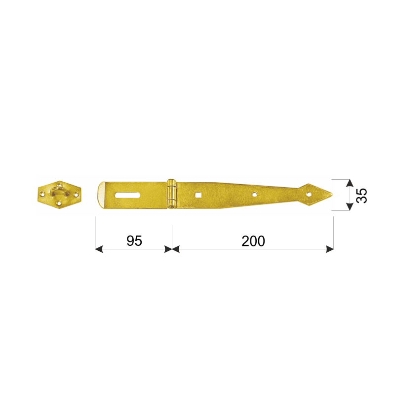 Sicherheitsüberfalle mit Öse Überfallscharnier Scharniere - ZZP DMX - 2