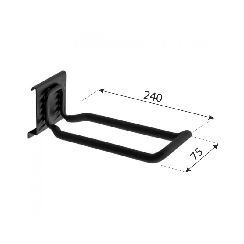 Gerätehalter für Set Goliat, Werkzeughalter, Garagen haken SGH2 - 240x75 Velano - 2