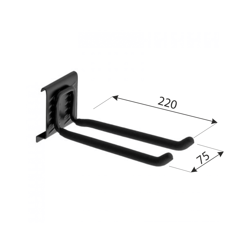 Gerätehalter für Set Goliat, Werkzeughalter, Garagen haken SGH4 - 220x75 Velano - 2