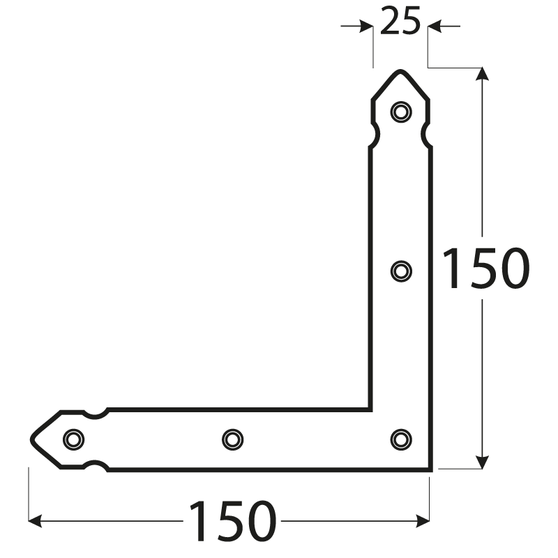 Möbelwinkel 150x150 mm - NAO DMX - 2
