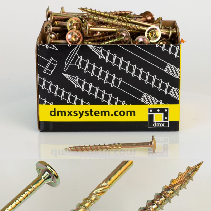 Holzbauschrauben mit Tellerkopf CT - 10mm TORX - Zink galvanisiert DMX - 27