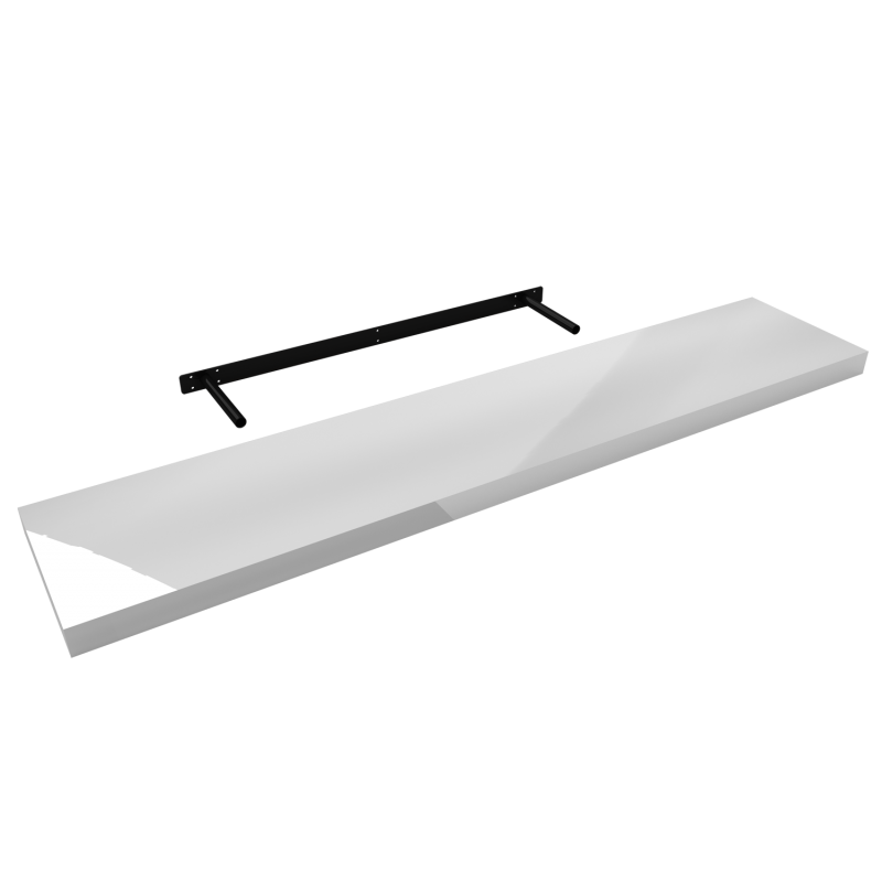 Regalbrett, Wandregal, Regalboden, Regale FSG WEISS HOCHGLANZ 1180x235 Velano - 1