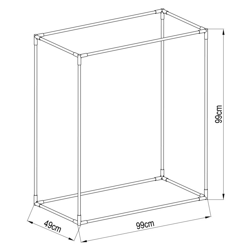 copy of Tomaten Foliengewächshaus Treibhaus Pflanzenhaus - 50x100x150 - Transparent Grindi - 6