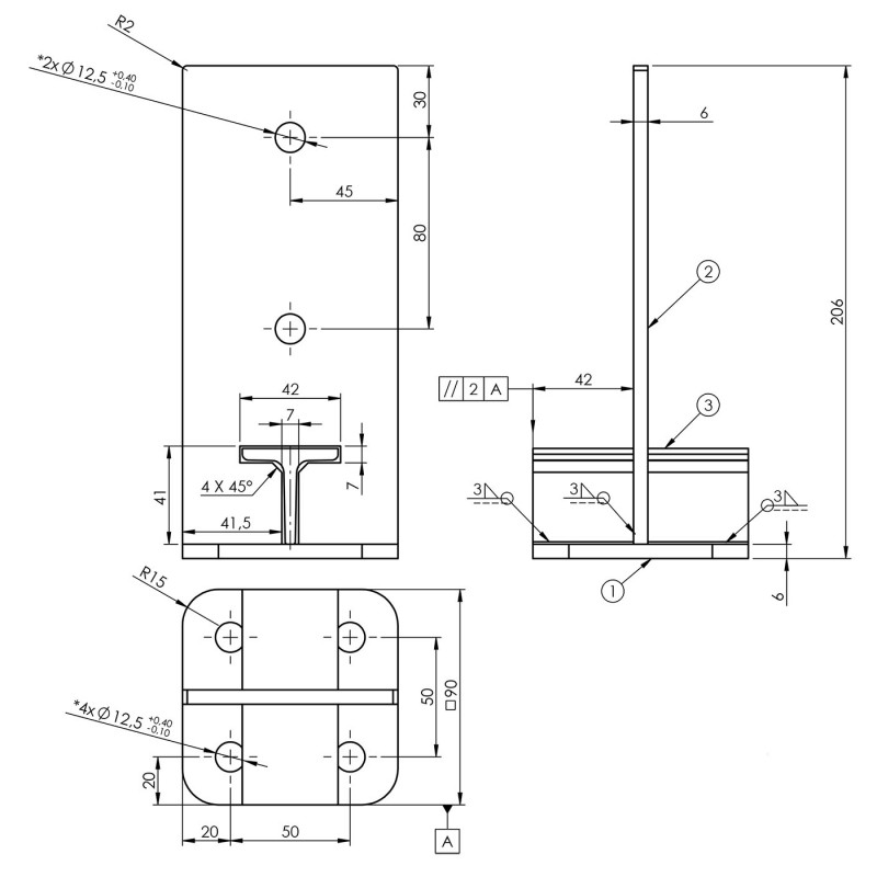 copy of Stützenfuß Pfostenträger Pfostenanker - Feuerverzinkt - PUW GRUNDLINE - 3